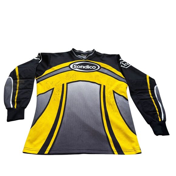 Sondico Goalkeeper Vintage Soccer Jersey Medium Padded Elbow Signed Autographed - Picture 8 of 14